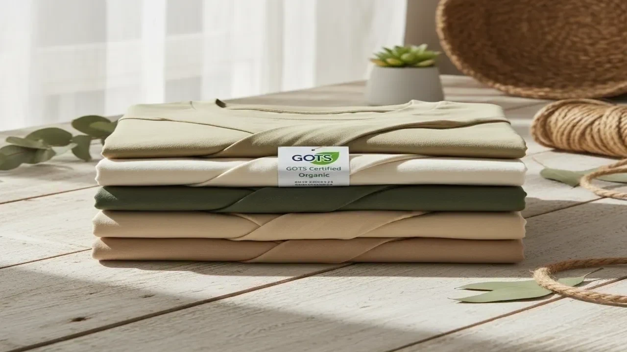 Bio-Baumwoll-T-Shirts in Erdtönen mit GOTS-Zertifikat