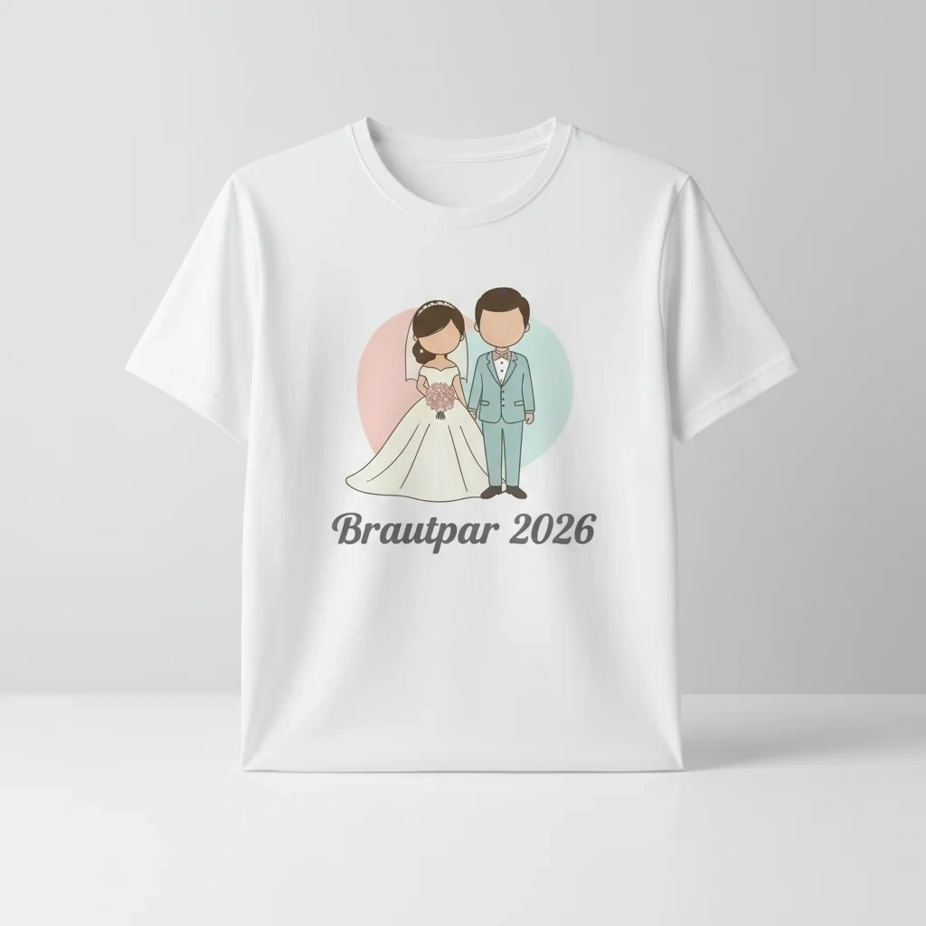 JGA-Shirt mit Foto des Brautpaars — DTF-Druck Siluri Clothing Regensburg