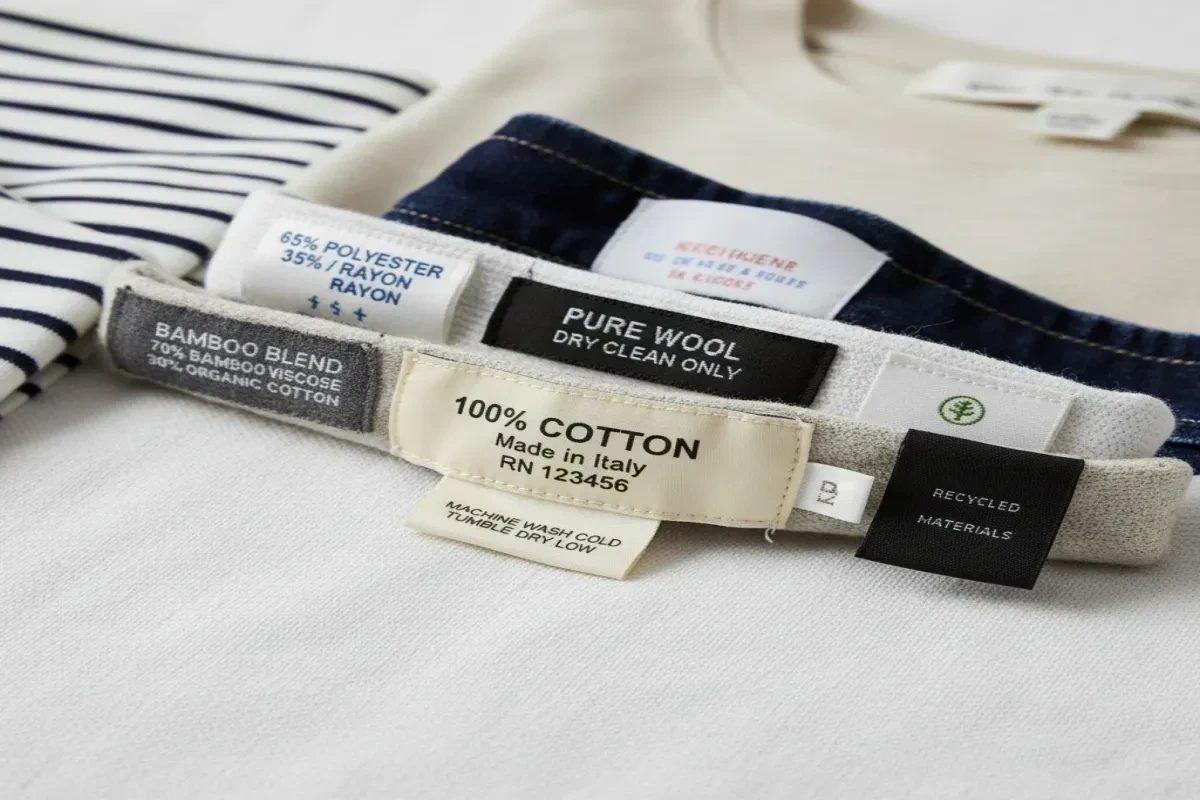 Verschiedene Textil-Nackenlabels — Markenübersicht Siluri Clothing